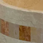 de lavabo rond en pierre naturelle Clio Blanc Viadurini