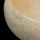 de lavabo rond en pierre naturelle Layla Blanc Viadurini