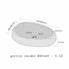 Soutien comptoir ronde pierre noire naturelle Waka Viadurini