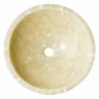 Support rond lavabo dans la pierre d'onyx de miel Kilian Viadurini