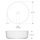 Vasque à poser ronde en verre vénitien Plissè Made in Italy - Zircon Viadurini