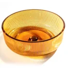 Vasque à poser ronde en verre vénitien Plissè Made in Italy - Zircon Viadurini