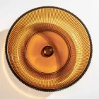 Vasque à poser ronde en verre vénitien Plissè Made in Italy - Zircon Viadurini