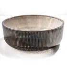 Vasque à poser ronde en verre vénitien Plissè Made in Italy - Zircon Viadurini