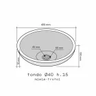 Comptoir soutien Tondo miel avec l'extérieur poli Nusa Viadurini