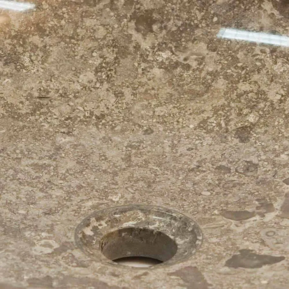 Lavabo support rond, unique, pierre naturelle Ziva Viadurini