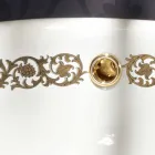 Lavabo de salle de bain à encastrer en argile réfractaire et or fabriqué en Italie, Otis Viadurini