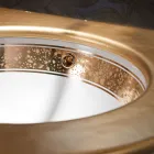 Lavabo de salle de bain encastré en terre réfractaire moulée à la main fabriqué en Italie - Erioli Viadurini