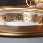 Lavabo de salle de bain encastré en terre réfractaire moulée à la main fabriqué en Italie - Erioli Viadurini