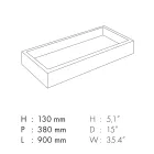 Lavabo de salle de bain rectangulaire en grès cérame Made in Italy - Ludmilla Viadurini