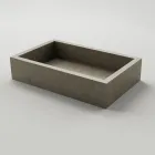 Lavabo de salle de bain rectangulaire en grès cérame Made in Italy - Ludmilla Viadurini