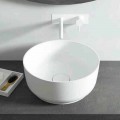 Lavabo rond salle de bain design italien Dalmine, fabriqué en Italie