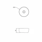 Lavabo rond au design moderne autoportant fabriqué Italie Dalmine Viadurini