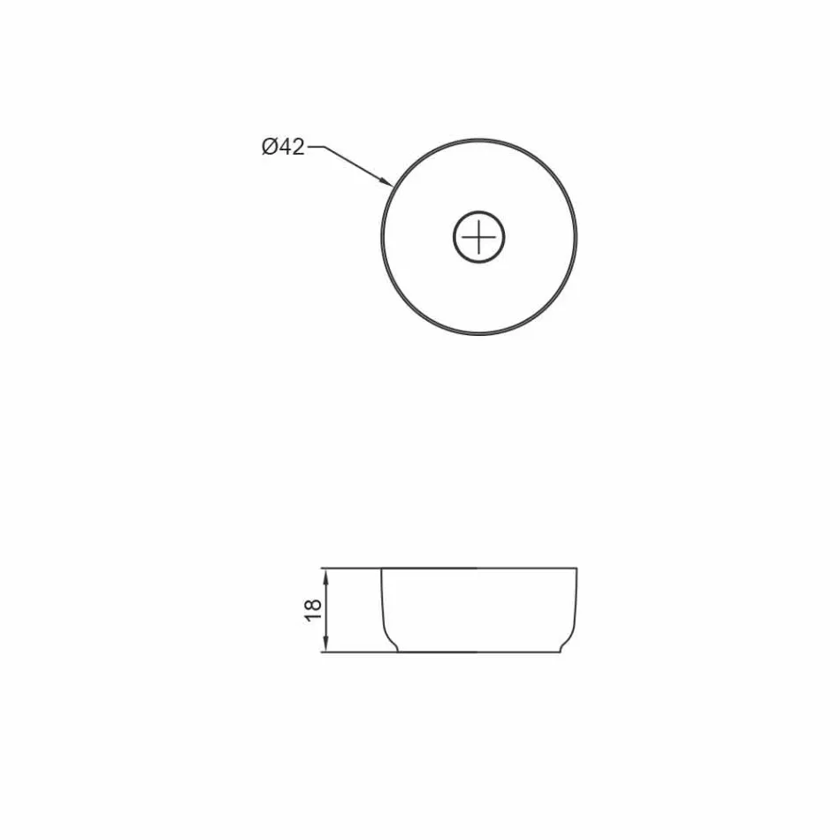 Lavabo rond au design moderne autoportant fabriqué Italie Dalmine Viadurini