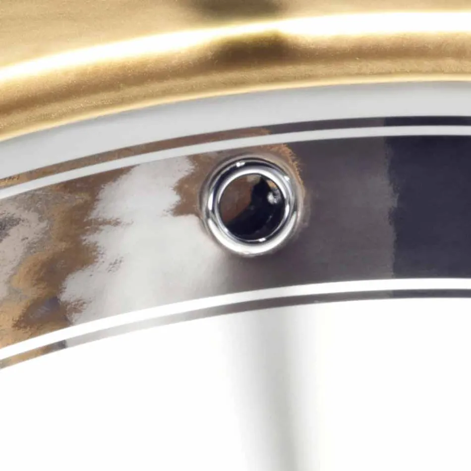 Lavabo baroque encastrable en terre cuite fait main en Italie, Egée Viadurini