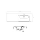 Lavabo à encastrer et à droite en céramique Maida Viadurini