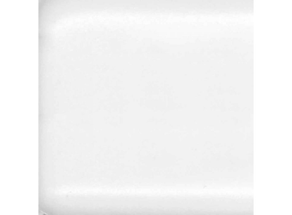 Lavabo encastré et support en céramique blanche ou couleur Maida Viadurini