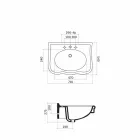 Vasque murale ou avec colonne en céramique L70cm Made in Italy Avise Viadurini