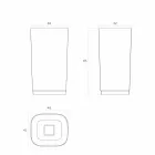 Lavabo circulaire sur pied autoportant circulaire fabriqué en Italie, Lallio Viadurini