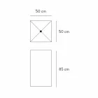 Lavabo au sol design géométrique en grès cérame 4 finitions - Calogero Viadurini