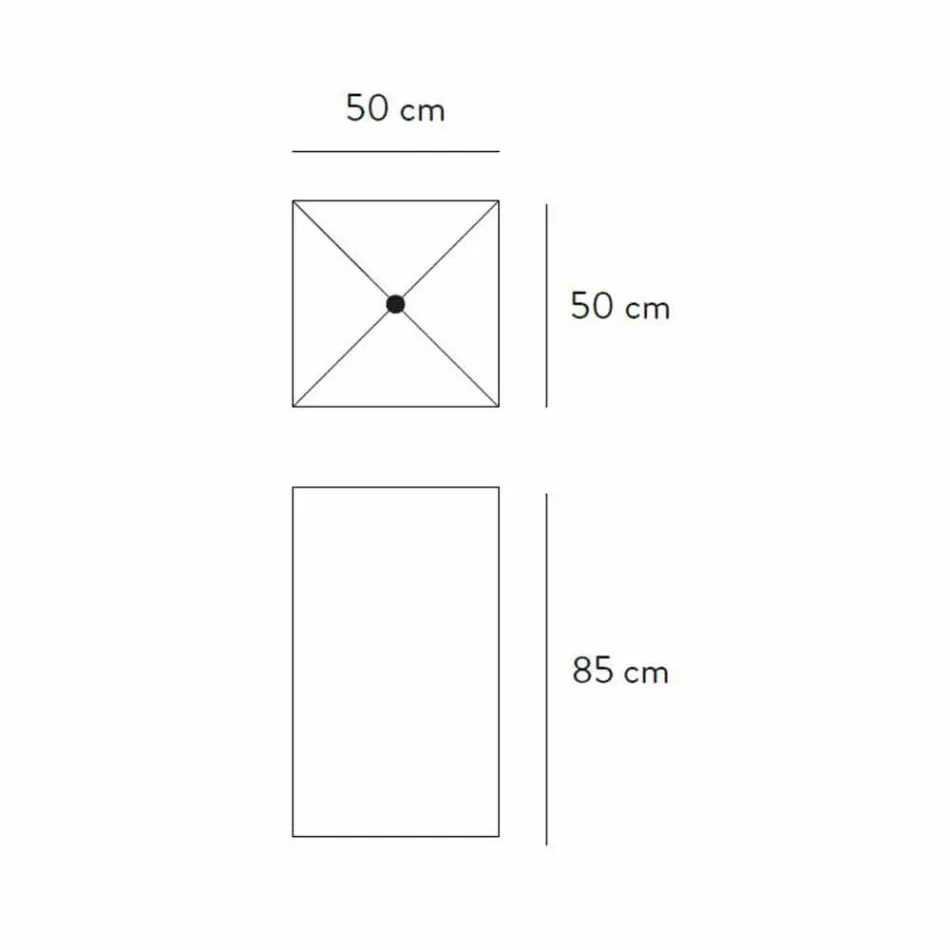 Lavabo au sol design géométrique en grès cérame 4 finitions - Calogero Viadurini