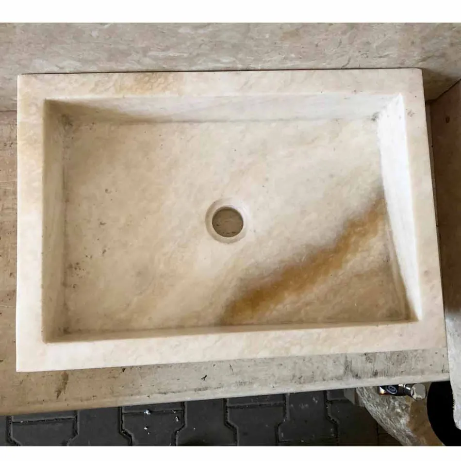 Lavabo design d'appui en onyx, pierre naturelle, Jef pièce unique Viadurini