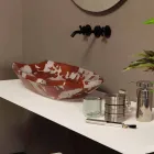 Vasque à poser en céramique design fabriquée en Italie Laura Viadurini