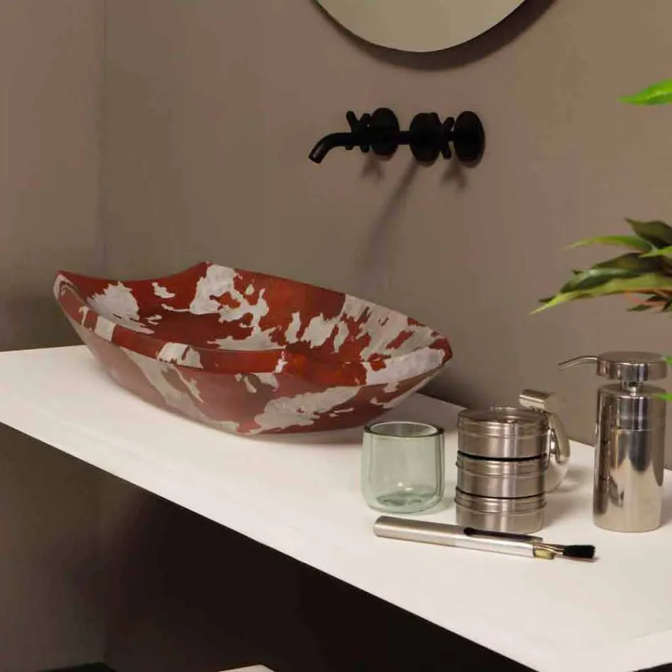 Vasque à poser en céramique design fabriquée en Italie Laura Viadurini