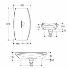 Vasque à poser en céramique design fabriquée en Italie Laura Viadurini