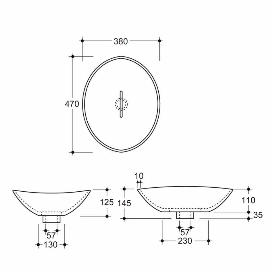 Vasque à poser en céramique zèbre noire fabriquée en Italie Animaux Viadurini