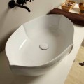 Lavabo de design d'appui en céramique blanc fait en Italie, Oscar