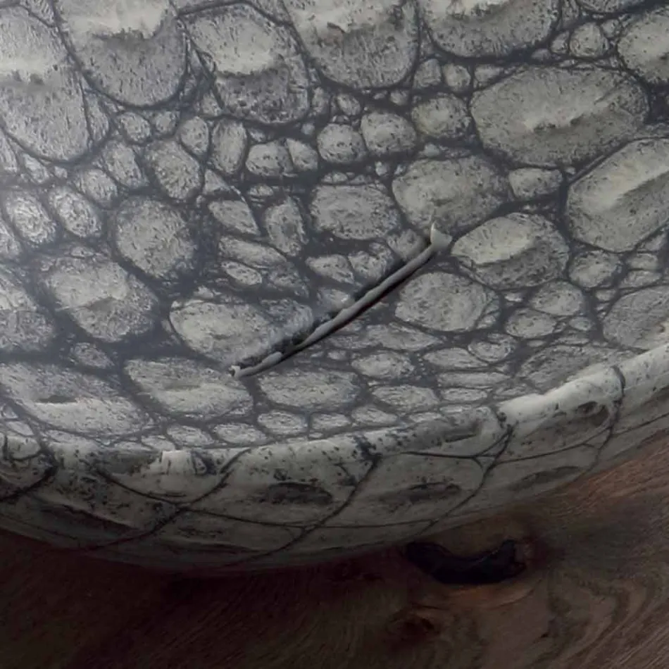 Lavabo à poser en céramique design fabriqué en Italie Viadurini