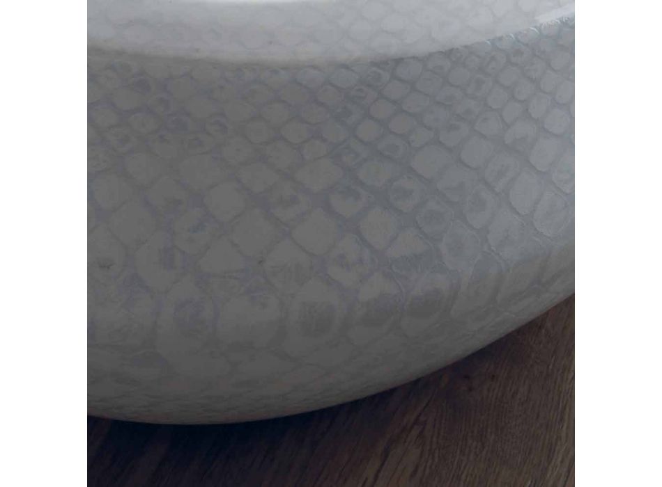Lavabo à poser en céramique python fabriqué en Italie Elisa Viadurini