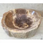 Évier design fait main en bois Big Star fossile Viadurini