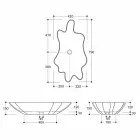 Vasque en céramique noire de comptoir design moderne fabriquée en Italie Rayan Viadurini