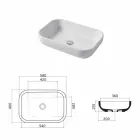 Plan de toilette ou mur design en céramique Riardo Viadurini