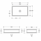 Lavabo à poser en céramique de design contemporain fabriqué en Italie Debora Viadurini