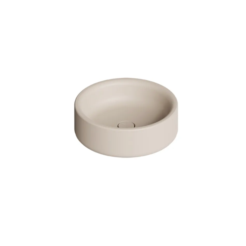 Lavabo à poser en céramique de 42 cm de diamètre, fabriqué en Italie - Fille Viadurini