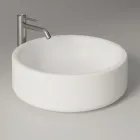 Lavabo à poser en céramique de 42 cm de diamètre, fabriqué en Italie - Fille Viadurini