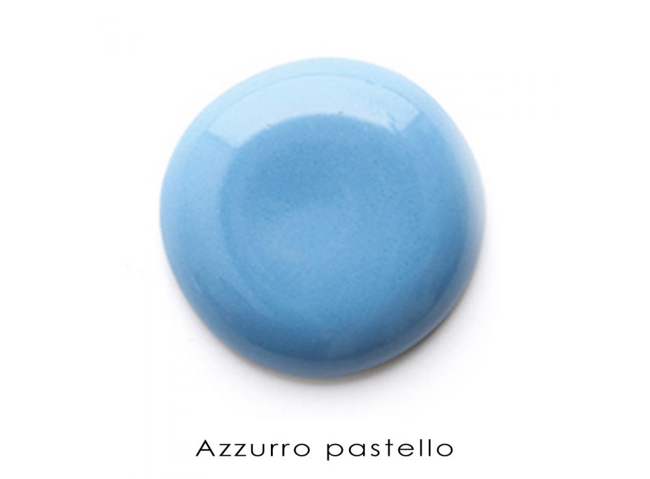 Lavabo d'angle sur pied en céramique colorée moderne 42 cm - Angelino Viadurini