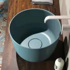 Lavabo suspendu circulaire autoportant fabriqué en Italie, Lallio Viadurini