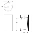 Lavabo à poser sur pied en céramique fabriqué en Italie - Ragazza Viadurini