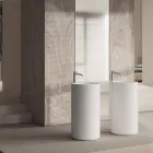 Lavabo à poser sur pied en céramique fabriqué en Italie - Ragazza Viadurini