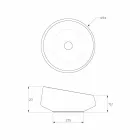 Lavabo autoportant sur pied en Solid Surface fabriqué en Italie, Dongo Viadurini