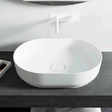 Lavabo design sur pied pour salle de bain fabriqué en Italie Dalmine Medium Viadurini