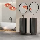 Lavabo design sur pied en acier inoxydable en différentes finitions - Jasmine Viadurini