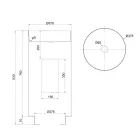 Lavabo design sur pied en acier inoxydable en différentes finitions - Jasmine Viadurini