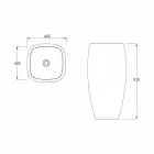 Lavabo sur pieds en céramique au design moderne Gais, fabriqué en Italie Viadurini