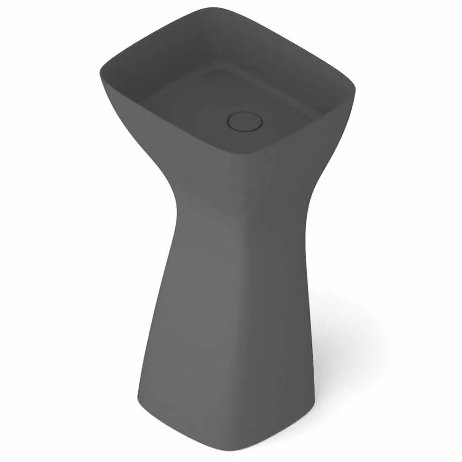 Lavabo sur pied en céramique moderne fabriqué en Italie, Firmino Viadurini