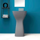 Lavabo sur pied en céramique moderne fabriqué en Italie, Firmino Viadurini